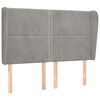 vidaXL Tăblie de pat cu aripioare gri deschis 147x23x118/128cm catifea
