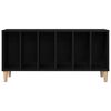 vidaXL Dulap pentru discuri de vinil Stejar Negru 100 x 38 x 48 cm