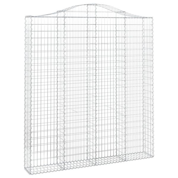 vidaXL Coșuri gabion arcuite,7 buc., 200x30x220/240cm, fier galvanizat