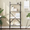 vidaXL Bibliotecă cu 4 niveluri, gri sonoma, 56x31,5x138,5 cm, lemn