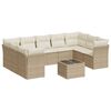 vidaXL Set canapele de grădină cu perne, 10 piese, bej, poliratan