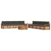 vidaXL Set de canapele de exterior 9 buc. Natural și Antracit