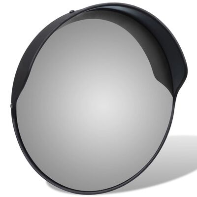 Oglindă de trafic convexă, negru, 30 cm, plastic PC, de exterior