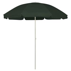 vidaXL Umbrelă de soare de plajă, verde, 240 cm