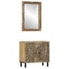 vidaXL Set mobilier de baie, 2 piese, lemn masiv de mango