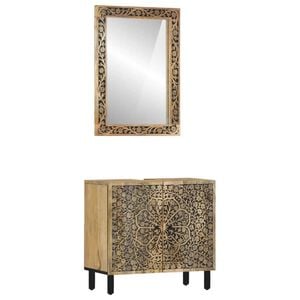 vidaXL Set mobilier de baie, 2 piese, lemn masiv de mango