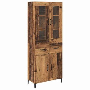 vidaXL Bufet Pe perete Lemn Vechi 69,5 x 34 x 180 cm Lemn compozit