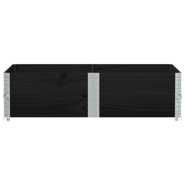vidaXL Jardinieră de grădină, negru, 150x100 cm, lemn masiv pin