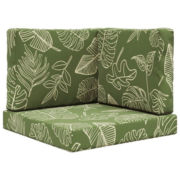 vidaXL Perna pentru canapea de exterior 3 pcs Design cu frunze