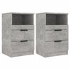 vidaXL Noptiere, 2 buc., gri beton, lemn prelucrat