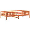 vidaXL Cadru pat fără saltea, maro ceruit, 75x190 cm, lemn masiv pin