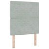 vidaXL Tăblie LED cu benzi LED cu headboard Gri deschis 80 cm Catifea