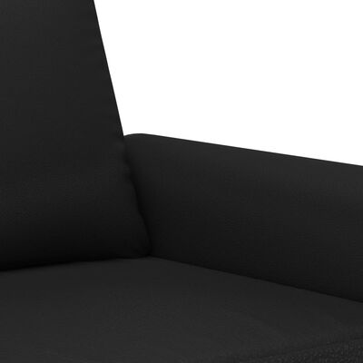 vidaXL Set de canapele cu perne, 2 piese, negru, piele ecologică