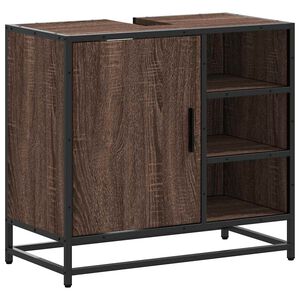 vidaXL Dulap pentru chiuvetă de baie stejar maro 65x33x60 cm lemn