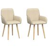 vidaXL Scaune de dining 2 buc. Țesătură Crem 56,5 x 50 x 87,5 cm