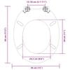 vidaXL Capace WC cu &icirc;nchidere silențioasă, 2 buc., MDF, design pietre