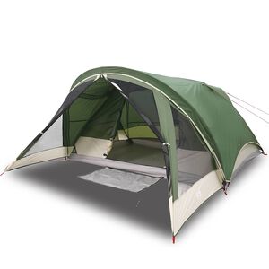 vidaXL Cabină cort de camping, 4 persoane, verde, impermeabil