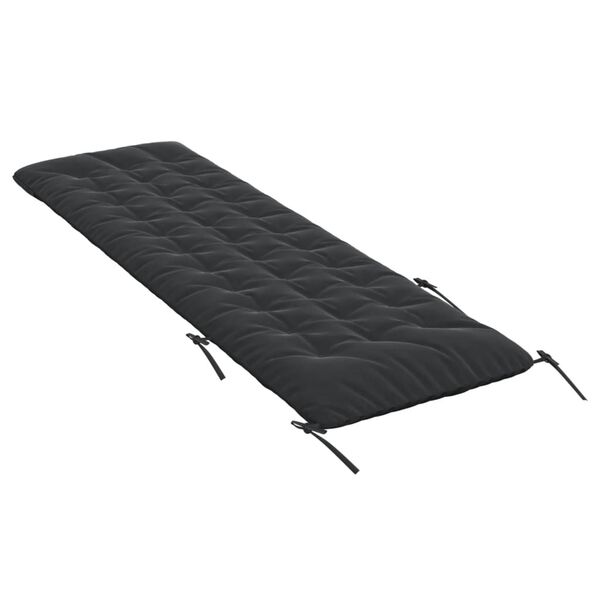 vidaXL Pernă șezlong, negru, 160x50x10 cm, piele întoarsă artificială
