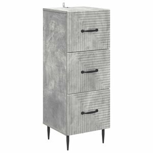 vidaXL Dulap cu sertare Gri Beton 33 x 34,5 x 89,5 cm Lemn prelucrat