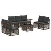 vidaXL Set de canapele pentru grădină 8 pcs Gri poliratan