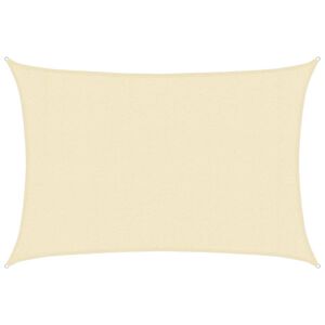 vidaXL P&acirc;nză parasolar, crem, 3 x 5 m, 160 g/m&sup2; , HDPE