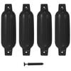 vidaXL | Bumpere de barcă | Negru 41 x 11,5 cm PVC