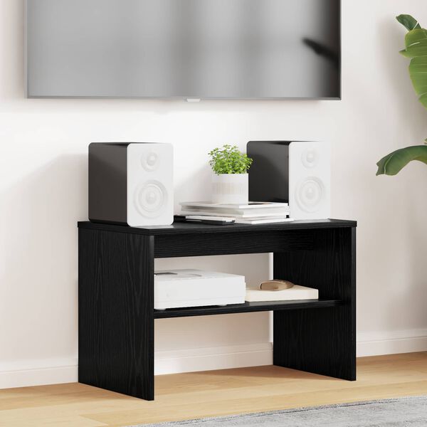 vidaXL Cabinet TV Stejar Negru 60 x 35 x 40 cm Lemn compozit