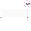 vidaXL Gard cu St&acirc;lp Gri 0,6 x 100 m Oțel și PVC