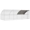 vidaXL Cușcă pentru găini cu 1 ușă 3 buc. Argintiu 600x200x200cm