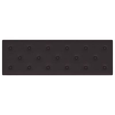 vidaXL Panouri de perete 12 buc. negru, 90x30 cm, piele eco 3,24 m²