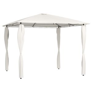 vidaXL Pavilion cu huse pentru st&acirc;lpi, crem, 3x3x2,6 m, 160 g/m&sup2;