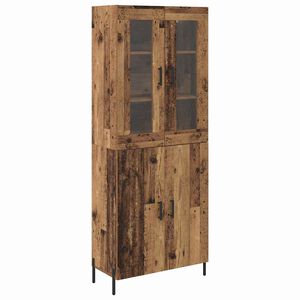 vidaXL Bufet Pe perete Lemn Vechi 69,5 x 34 x 180 cm Lemn compozit