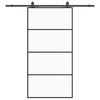 vidaXL Ușă glisantă cu set de feronerie neagră 102,5x205 cm Sticlă ESG