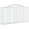vidaXL Coș gabion arcuit 200x30x100/120 cm fier galvanizat