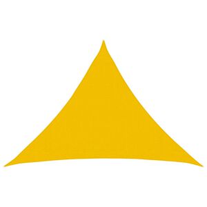 vidaXL P&acirc;nză de umbră 7 x 5 x 5 m HDPE Triunghiular Galben