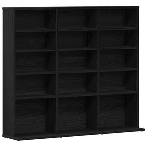 vidaXL Dulap pentru CD-uri, stejar negru, 100x23x89,5 cm