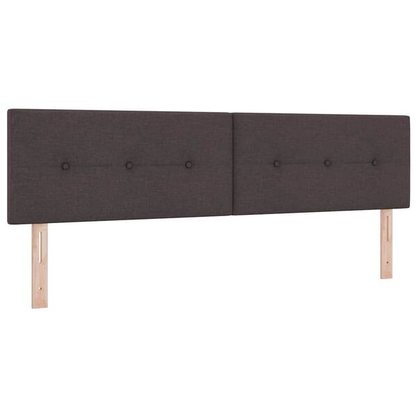 vidaXL Tăblie cap cu headboard Manual Maro &icirc;nchis 180 cm țesătură