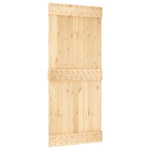 vidaXL Ușă glisantă NARVIK Natural și Negru 90 x 210 cm (213,5 cm)