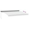 vidaXL Copertină retractabilă manual cu LED-uri antracit/alb 450x350cm