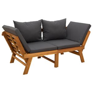 vidaXL Bancă de grădină 3-&icirc;n-1 cu perne Lemn Solid de Acacia natural