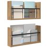 vidaXL Raft pentru reviste 2 pcs Stejar Artizanal 60 x 12 x 30 cm