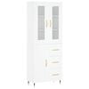 vidaXL Dulap &icirc;nalt, alb, 69,5x34x180 cm, lemn compozit