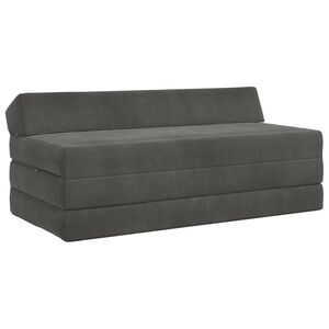 vidaXL Canapea Pat Pliabilă Gri &icirc;nchis 120 x 60 x 49 cm Țesătură