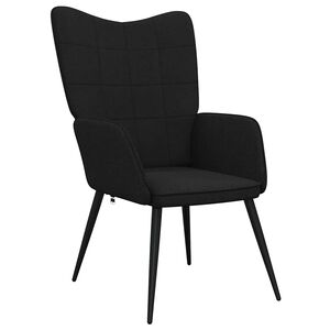vidaXL Scaun de relaxare, negru, material textil
