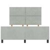 vidaXL Pat cu arcuri cu headboard Gri deschis 140 x 190 cm Catifea