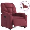 vidaXL Fotoliu rabatabil electric, roșu vin, material textil