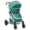 vidaXL Cărucior pentru copii 2-&icirc;n-1, verde, aluminiu