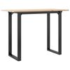 vidaXL Masă de bucătărie, cadru O, 100x50x75cm lemn masiv pin și Oţel