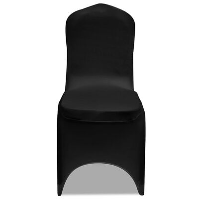 vidaXL Huse elastice pentru scaun, 12 buc., negru