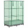 vidaXL Strat &icirc;nălțat cu husă de seră, aspect ratan, 80x40x123 cm